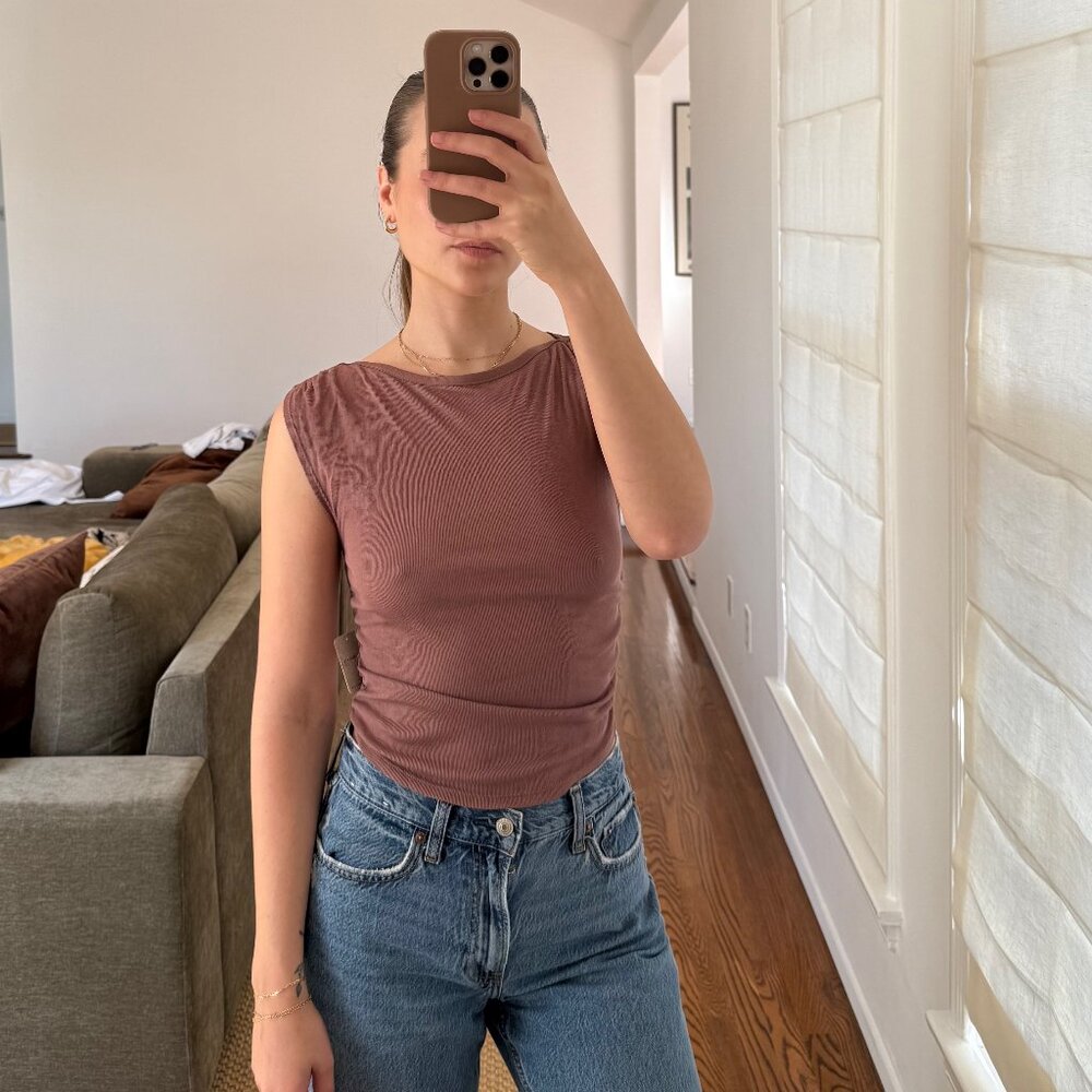 Free People Beige Top